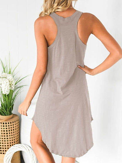 Women's Dress - Pajamas Nightgown Nighty Pjs Pure Color Comfort Soft Home Vacation Polyester Sleeveless Spring Summer Black Army Green