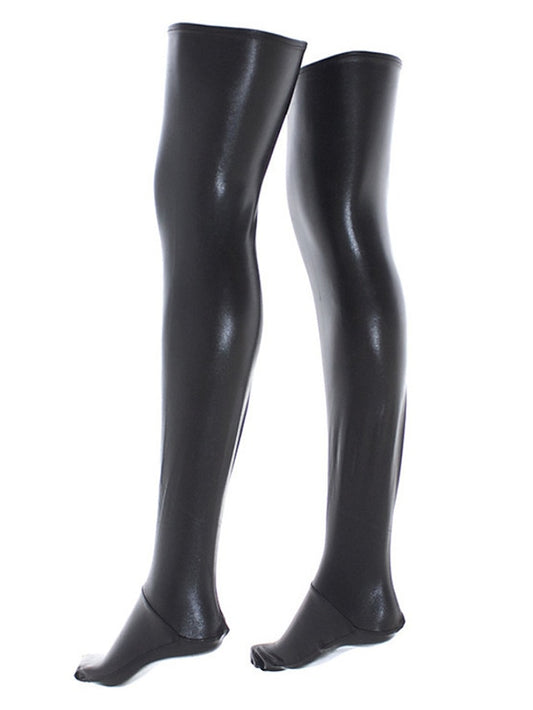 Cosplay leather pants high socks stockings performance clothes stage clothes sexy leather socks sexy babydoll - LuckyFash™