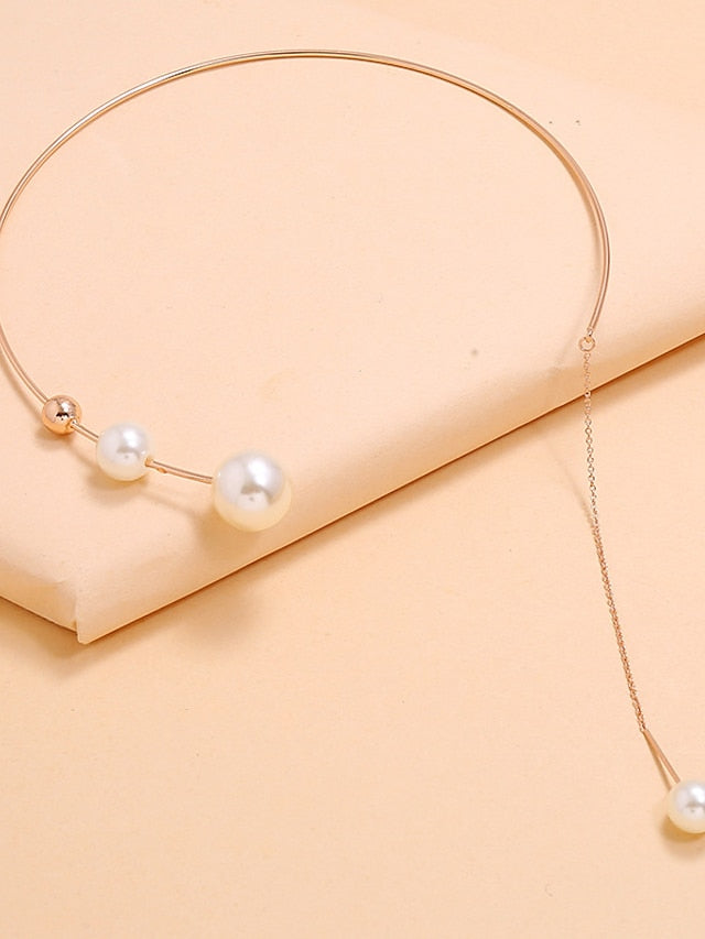 Women's necklace Chic & Modern Special Occasion Geometry Necklaces / Imitation Pearl / Fall / Winter / Spring / Summer - LuckyFash™