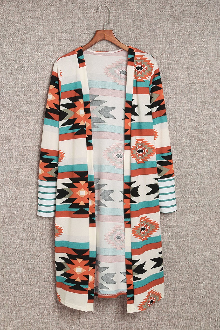 Reversible Printed Lapel Long Coat