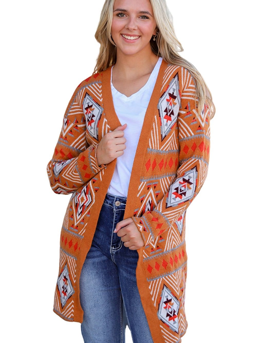 Reversible Printed Lapel Long Coat