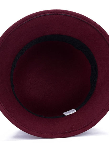 Women's Hat Fedora Hat Black Wine Fuchsia Outdoor Dailywear Holiday Floral Flower Portable Windproof Comfort - LuckyFash™