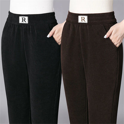 Women‘s Skinny Corduroy Dress Pants Trousers Full Length Fashion Streetwear Outdoor Street Black Brown M L Fall Winter