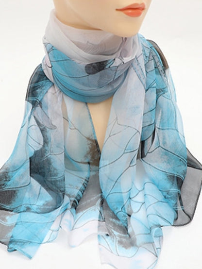 Women's Chiffon Scarf Party Red Scarf Tie Dye / Purple / Fall / Winter / Spring / Summer - LuckyFash™