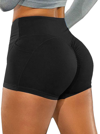 Women's Yoga Biker Shorts 3â€œ High Waist Gym Shorts Side Pockets Scrunch Butt Ruched Butt Lifting Tummy Control Butt Lift Yoga Fitness Gym Workout Shorts Sports Activewear Stretchy - LuckyFash™