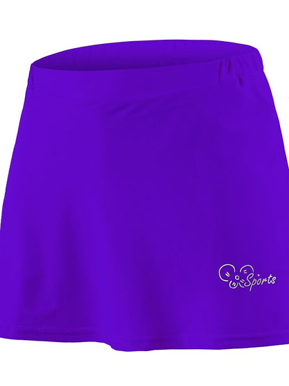 Arsuxeo Women's Cycling Skort Skirt Bike Shorts Skirt Semi-Form Fit Mountain Bike MTB Road Bike Cycling Sports 3D Pad Breathable Compression Reduces Chafing Dark Grey Lemon Yellow Spandex Clothing - LuckyFash™