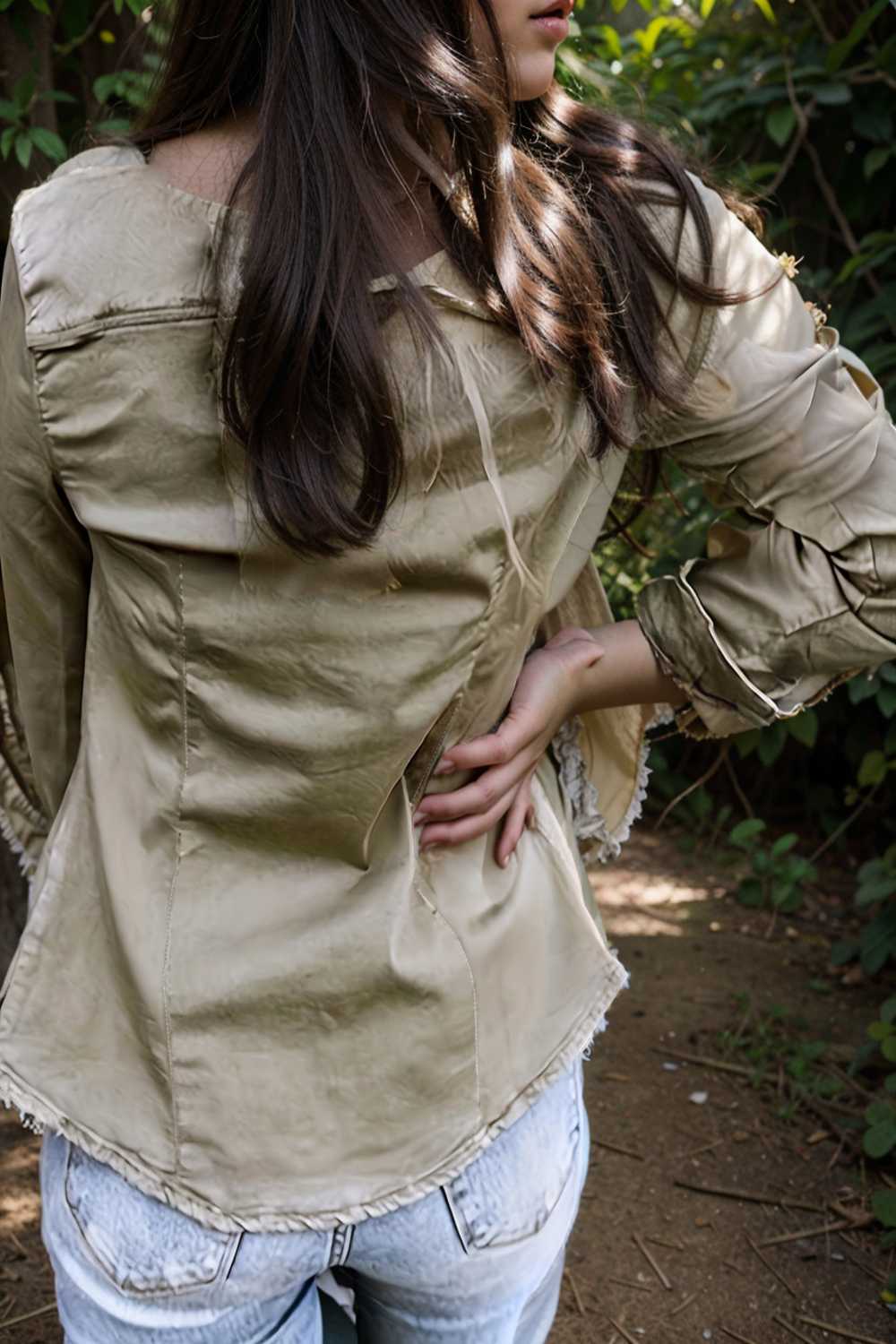 ruched trim button up long sleeve collared casual jacket 109593