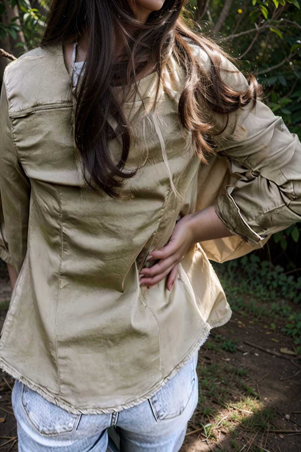 ruched trim button up long sleeve collared casual jacket 109592