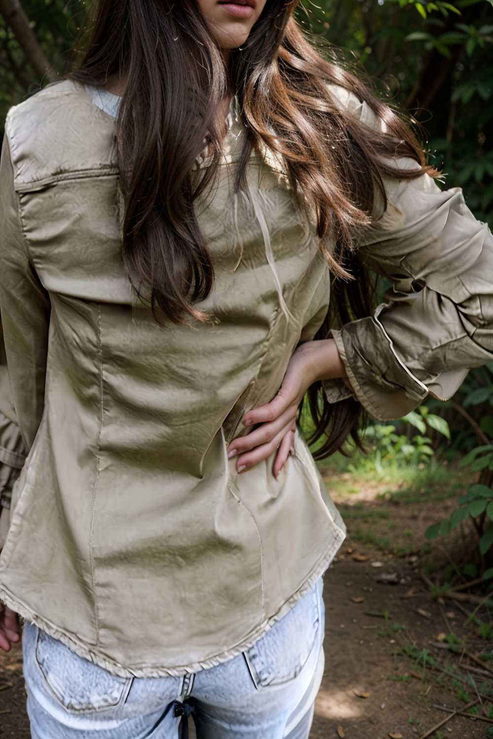 ruched trim button up long sleeve collared casual jacket 109590
