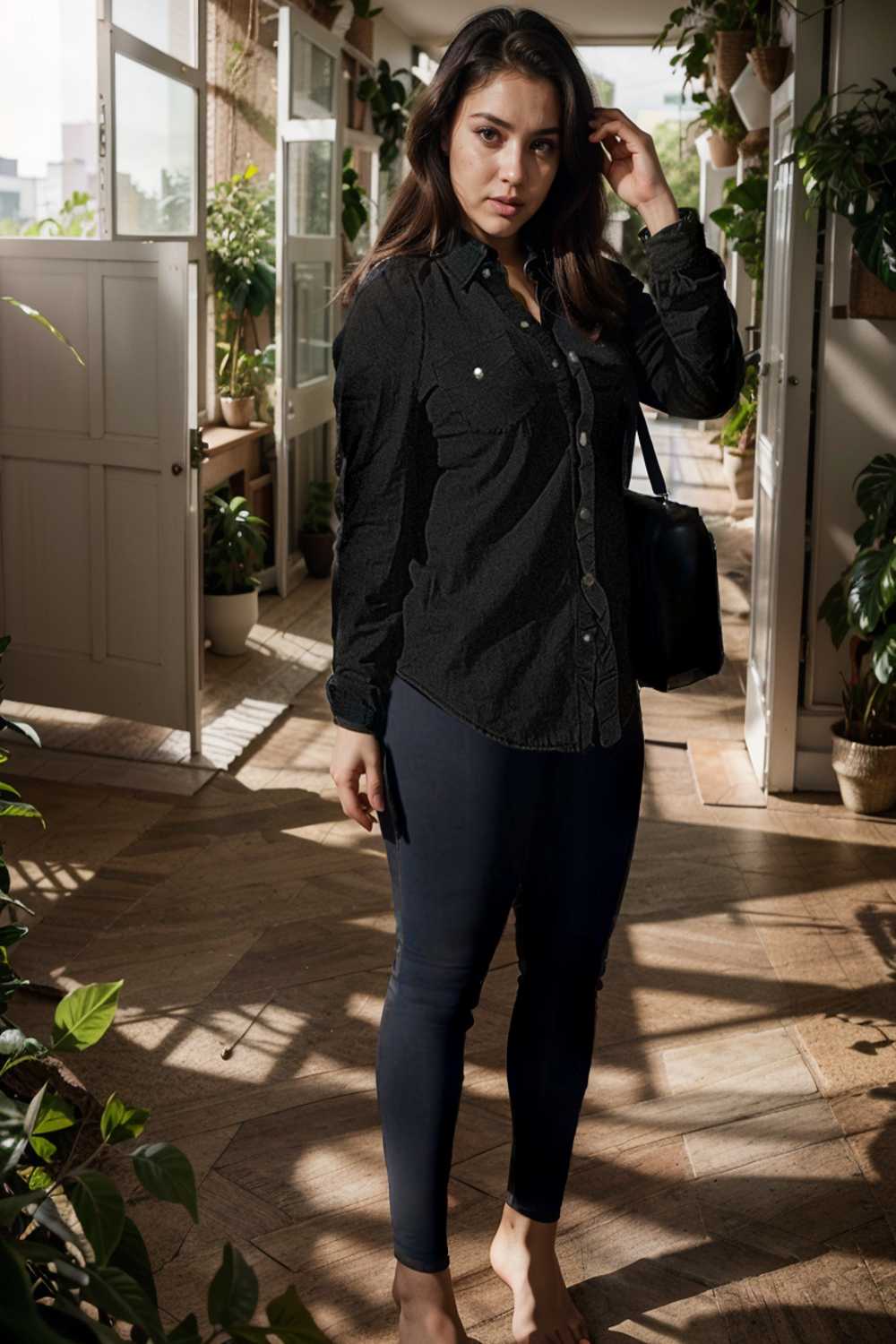 ruched trim button up long sleeve collared casual jacket 106739