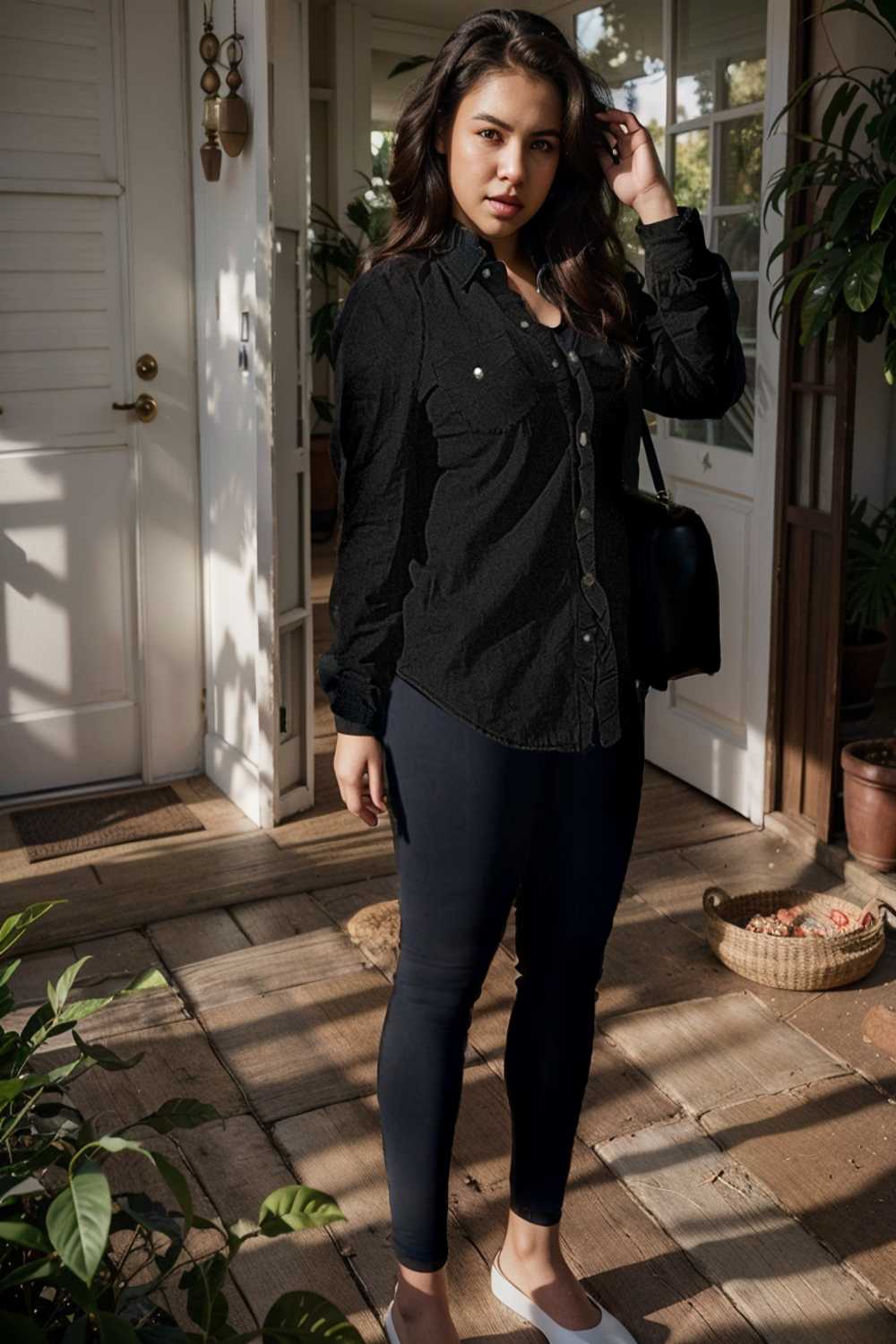 ruched trim button up long sleeve collared casual jacket 109580