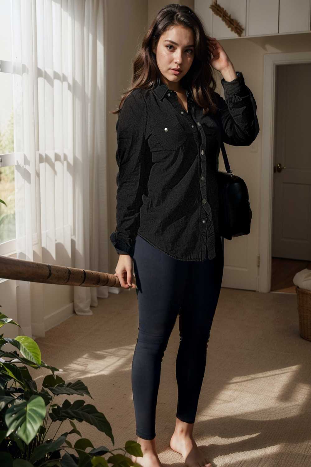 ruched trim button up long sleeve collared casual jacket 106737