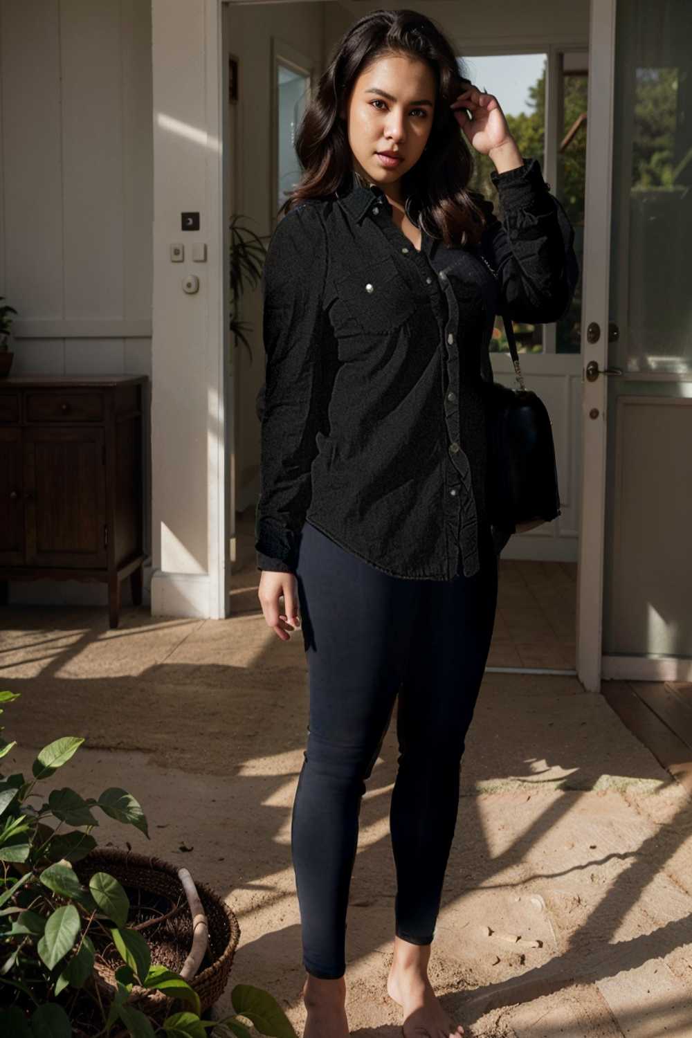 ruched trim button up long sleeve collared casual jacket 109567