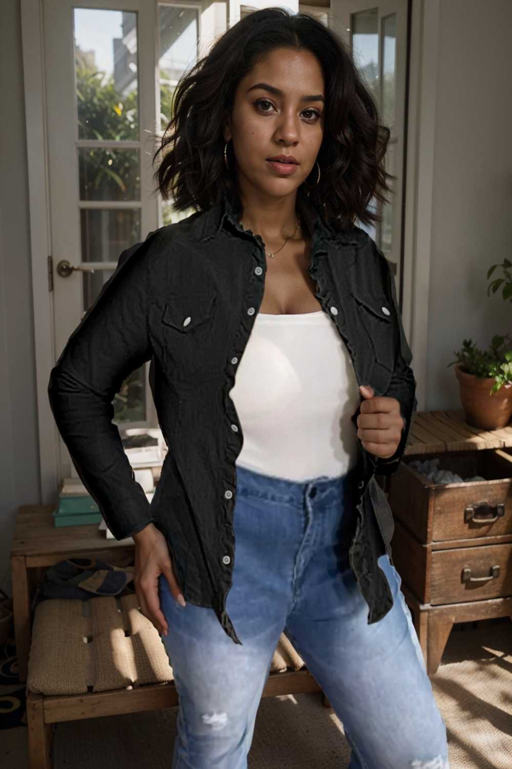 ruched trim button up long sleeve collared casual jacket 106736
