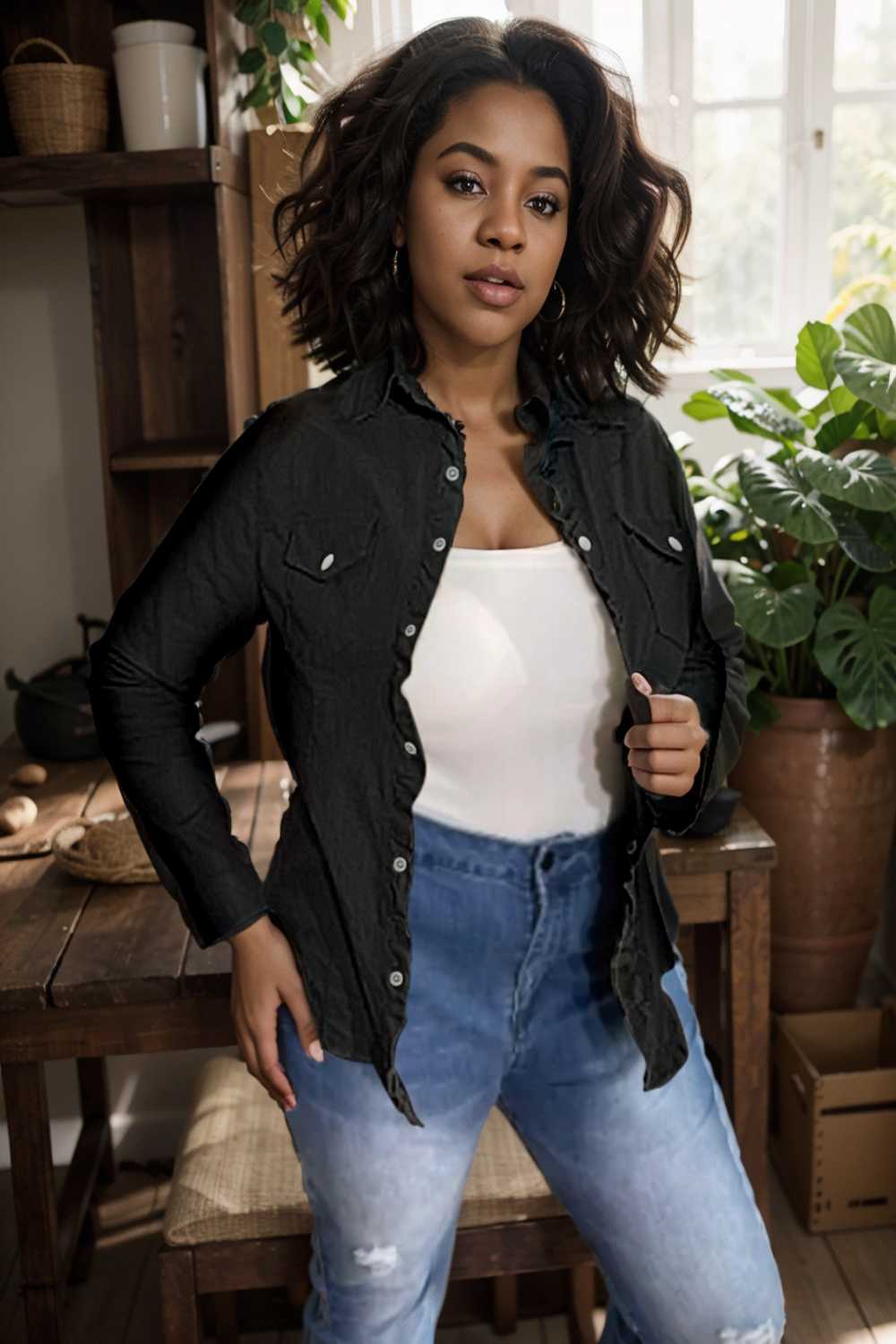 ruched trim button up long sleeve collared casual jacket 109563