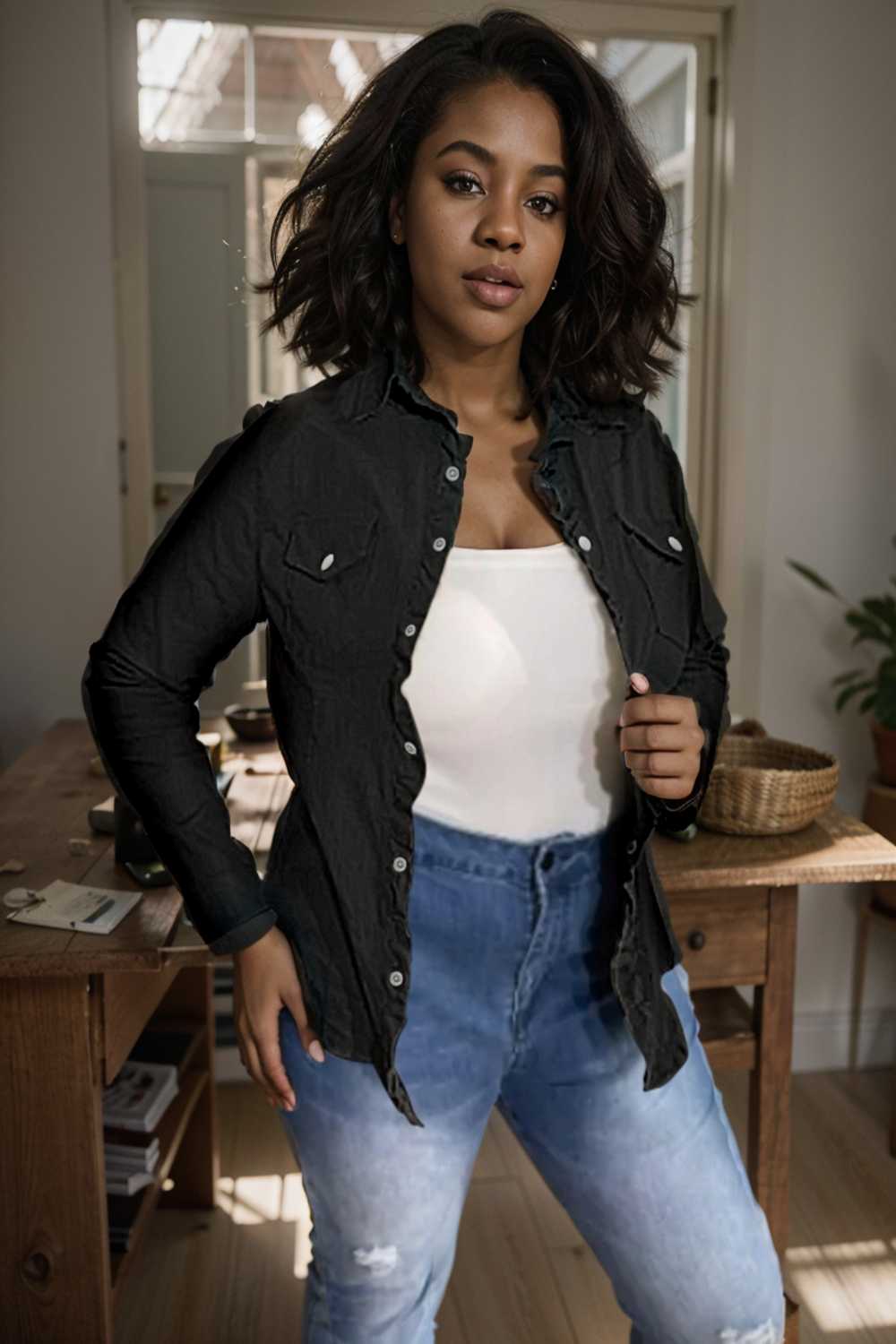 ruched trim button up long sleeve collared casual jacket 109562