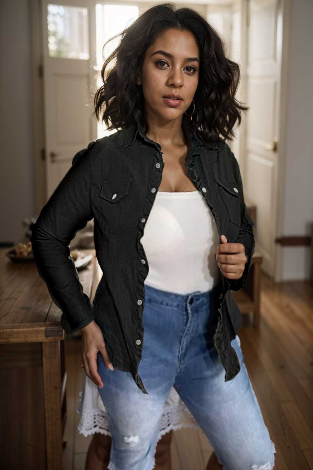 ruched trim button up long sleeve collared casual jacket 106731