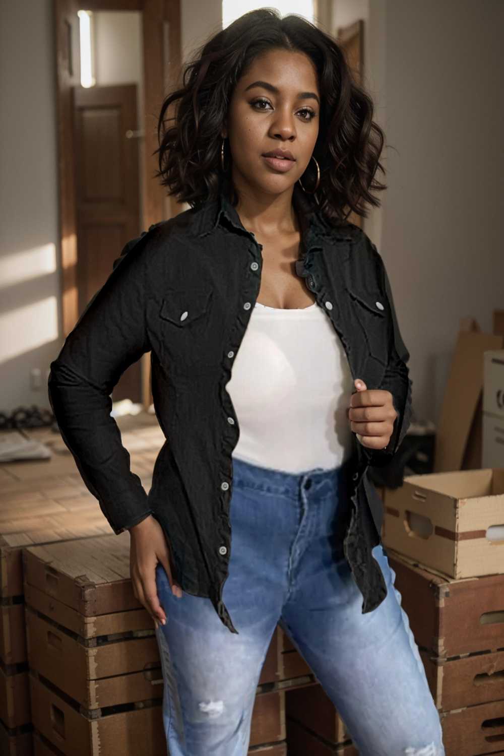 ruched trim button up long sleeve collared casual jacket 109557