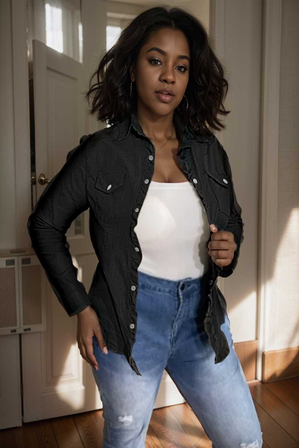 ruched trim button up long sleeve collared casual jacket 109552