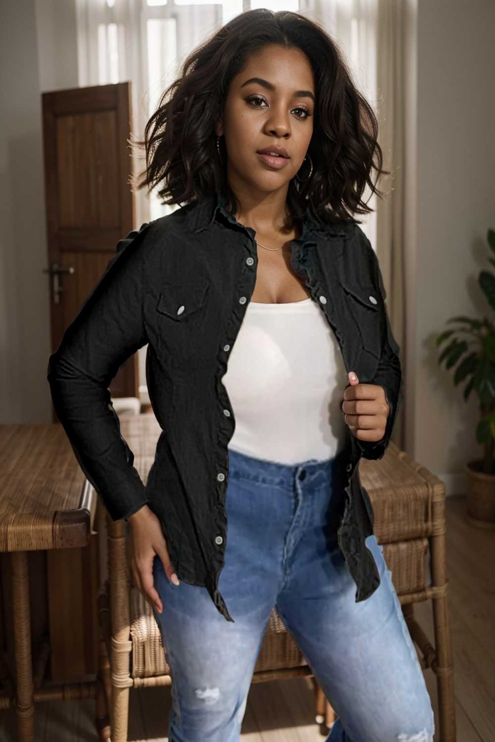 ruched trim button up long sleeve collared casual jacket 109551
