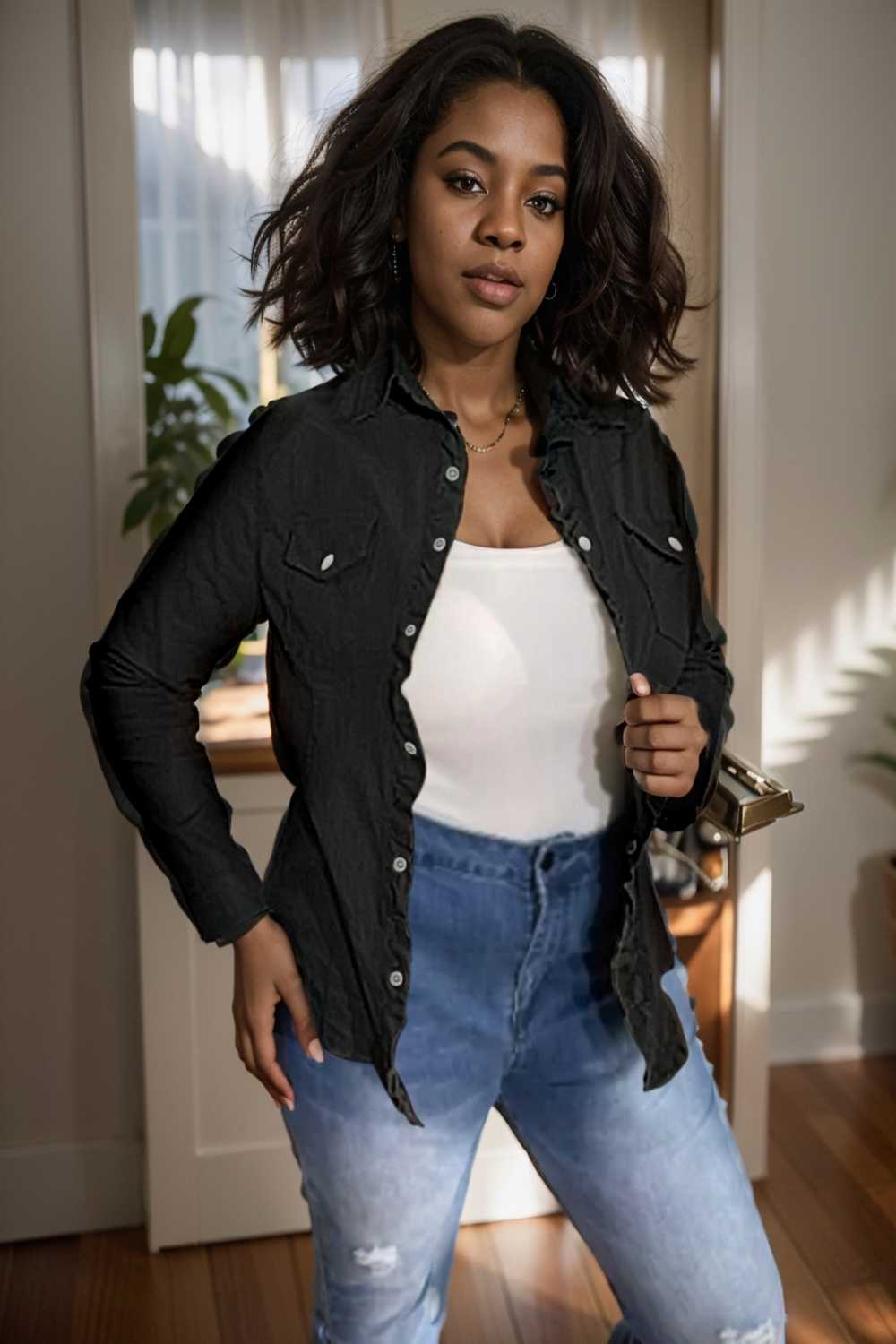 ruched trim button up long sleeve collared casual jacket 109546