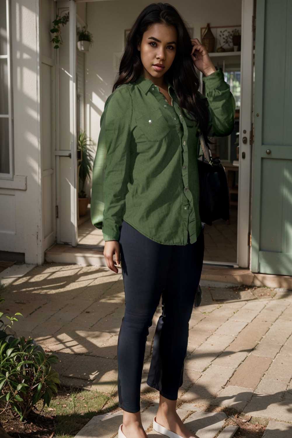 ruched trim button up long sleeve collared casual jacket 107326