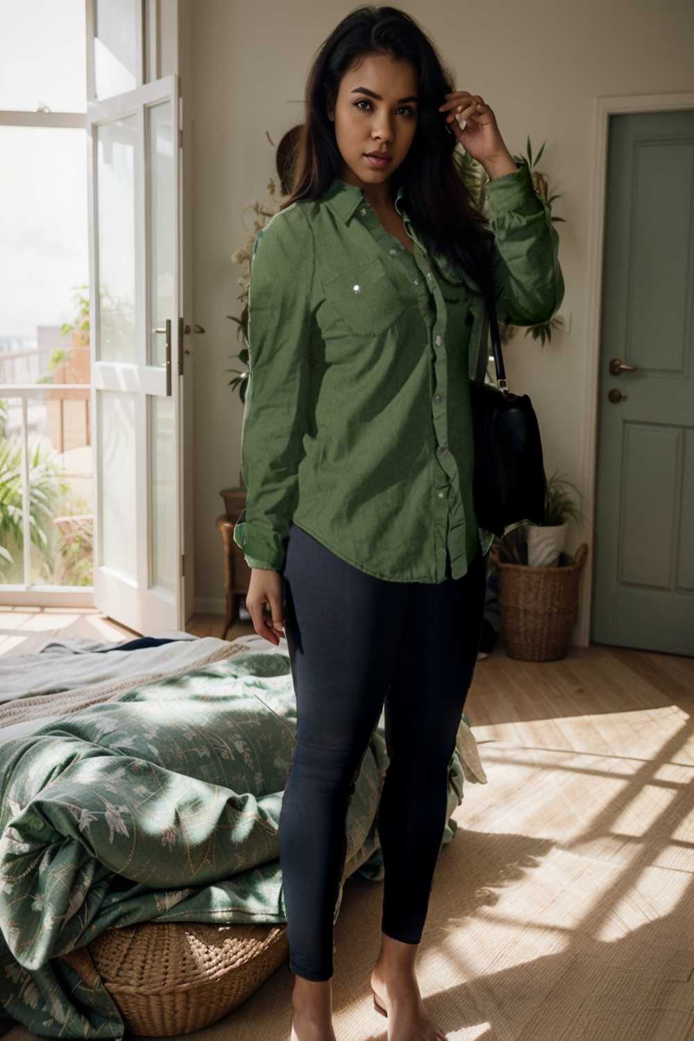 ruched trim button up long sleeve collared casual jacket 110075