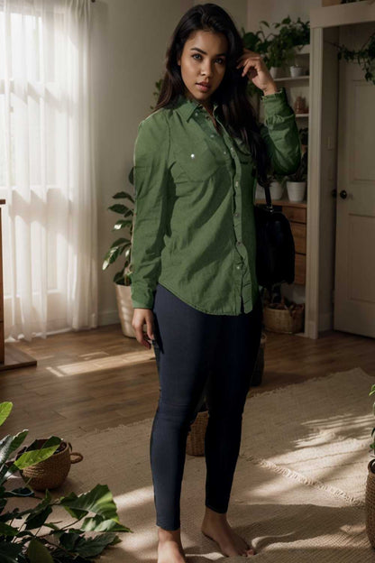 ruched trim button up long sleeve collared casual jacket 107702