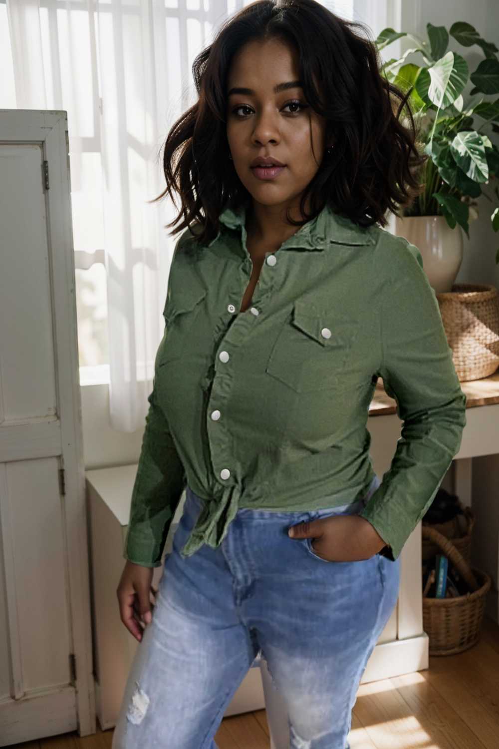 ruched trim button up long sleeve collared casual jacket 107701
