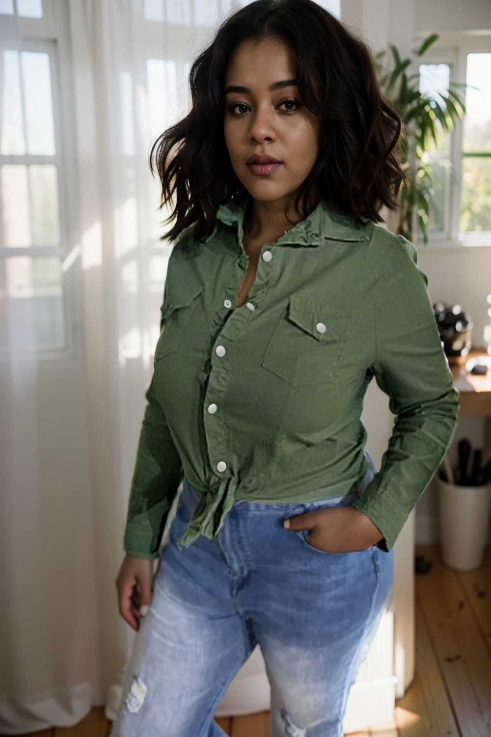 ruched trim button up long sleeve collared casual jacket 107700