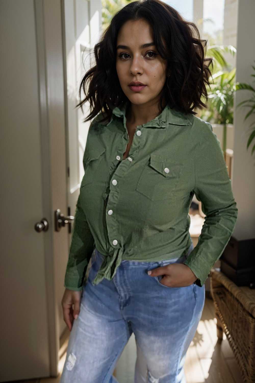 ruched trim button up long sleeve collared casual jacket 106910