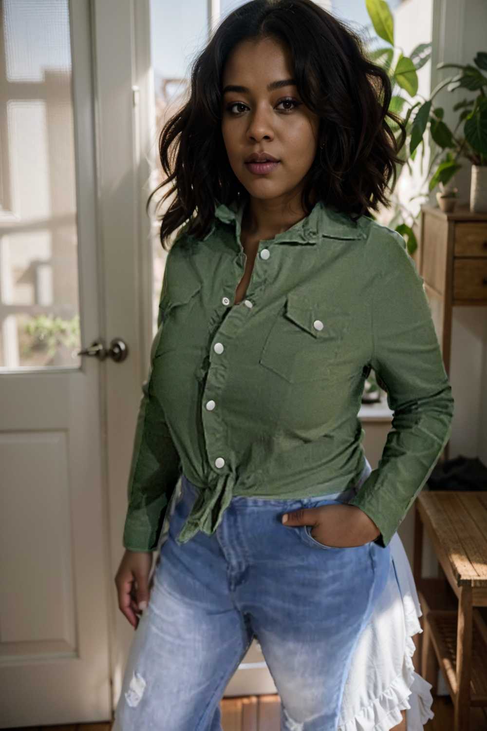 ruched trim button up long sleeve collared casual jacket 107637