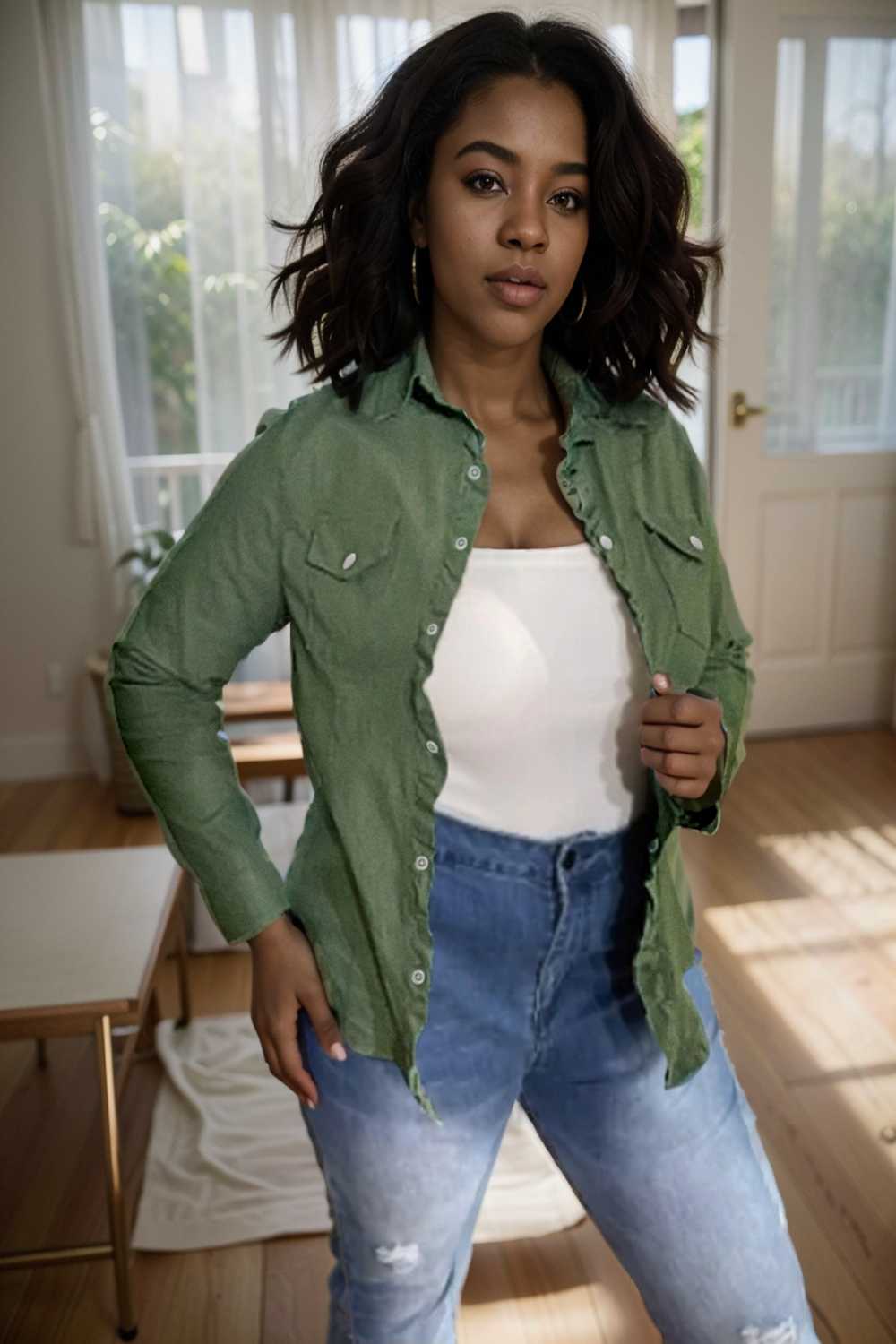 ruched trim button up long sleeve collared casual jacket 107636