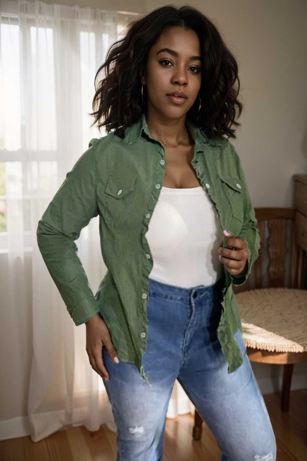 ruched trim button up long sleeve collared casual jacket 107635