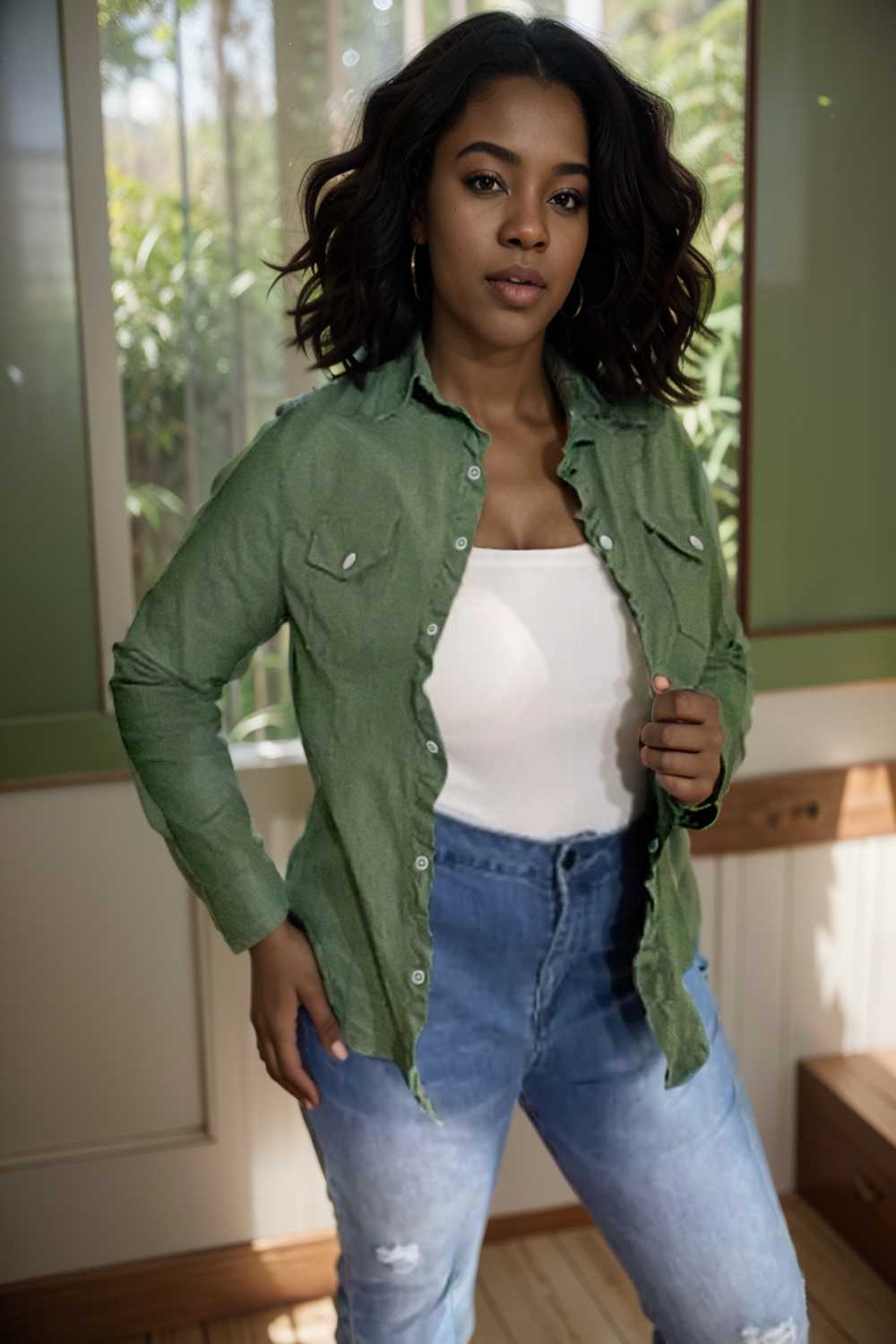 ruched trim button up long sleeve collared casual jacket 107632