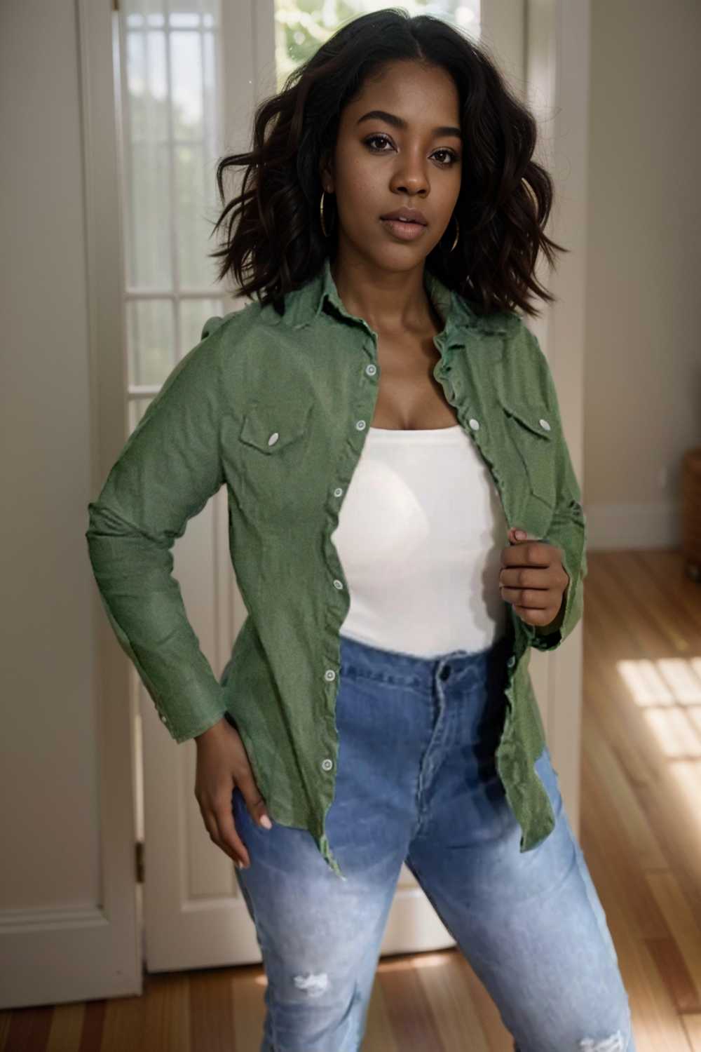 ruched trim button up long sleeve collared casual jacket 107622