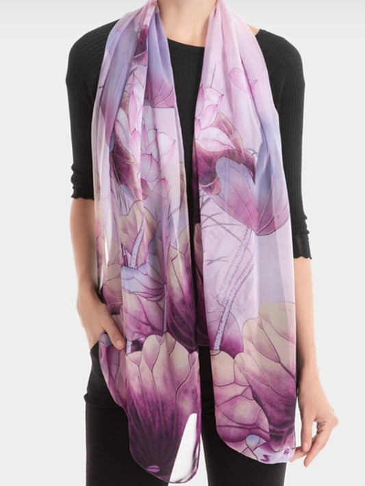 Women's Chiffon Scarf Party Red Scarf Tie Dye / Purple / Fall / Winter / Spring / Summer - LuckyFash™
