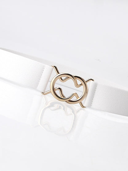 Women's Belt Alloy White Black Gray Pink Camel Wide Belt Outdoor Dailywear Daily Holiday Pure Color / Spring / Summer / Fall / Winter / Coffee - LuckyFash™