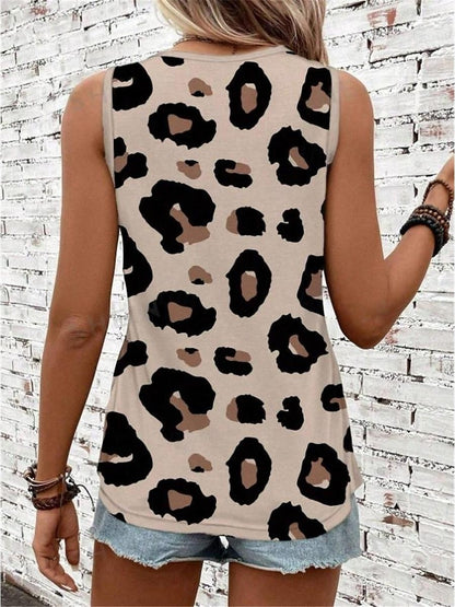 Women's Tank Top Vest Leopard Casual Print Pink Sleeveless Fashion Streetwear Crew Neck Summer