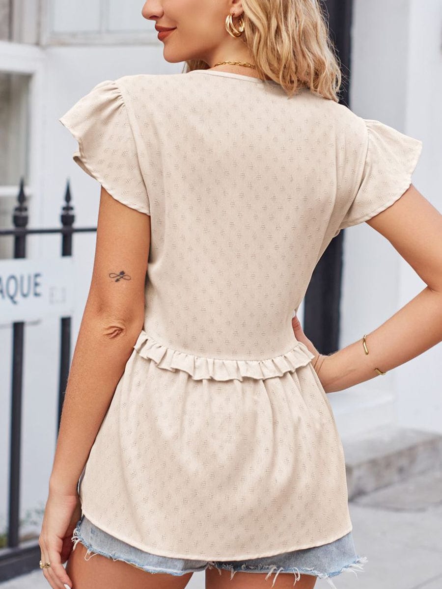 Sheer Waist Detail Short Sleeve T-Shirt