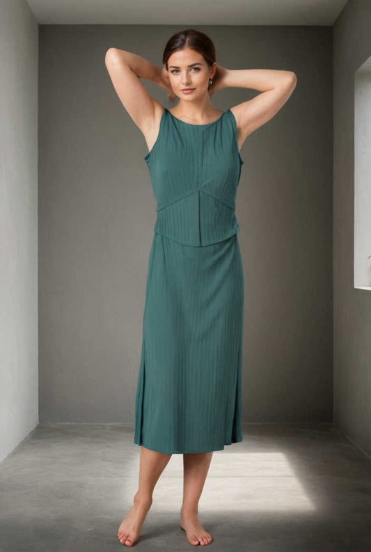 simple style high waist tight dress with cross slit 145361