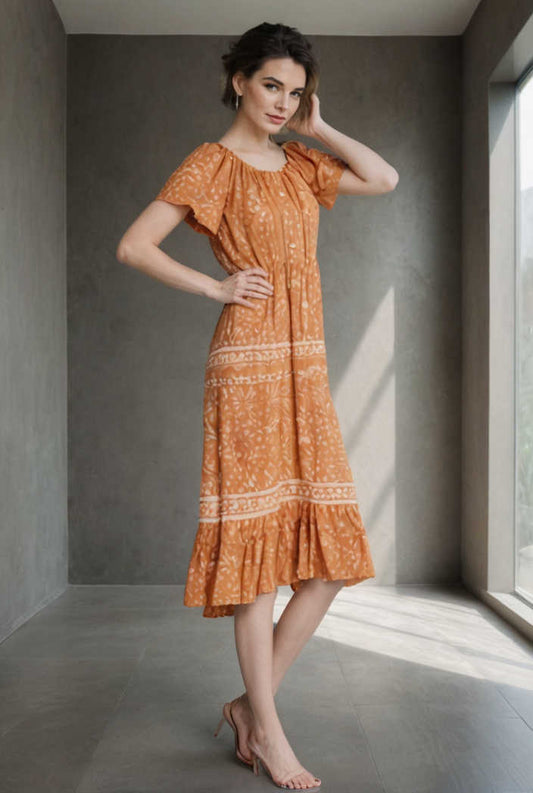 sleek and chic single shoulder slit printed dress with irregular hem 145359