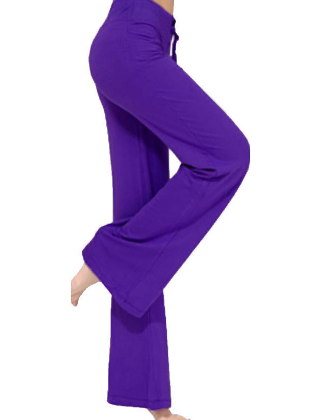 Yoga Pants Stretch Flared Leg Bootcut for Women High Waist Workout Fitness Gym Pants Wide Leg Comfy Lounge Pants Purple Pink - LuckyFash™