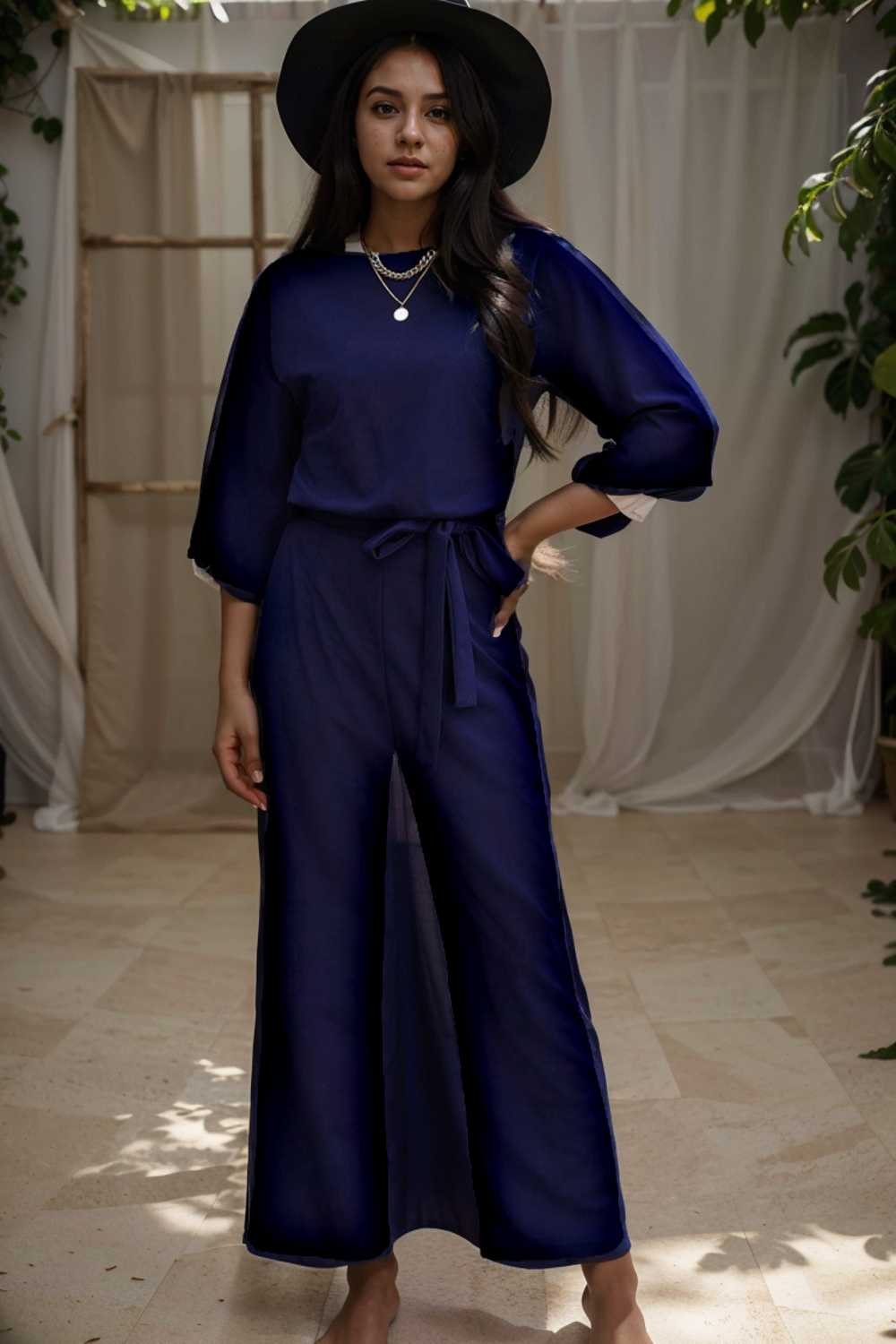 solid color one shoulder short sleeve jumpsuit 109732