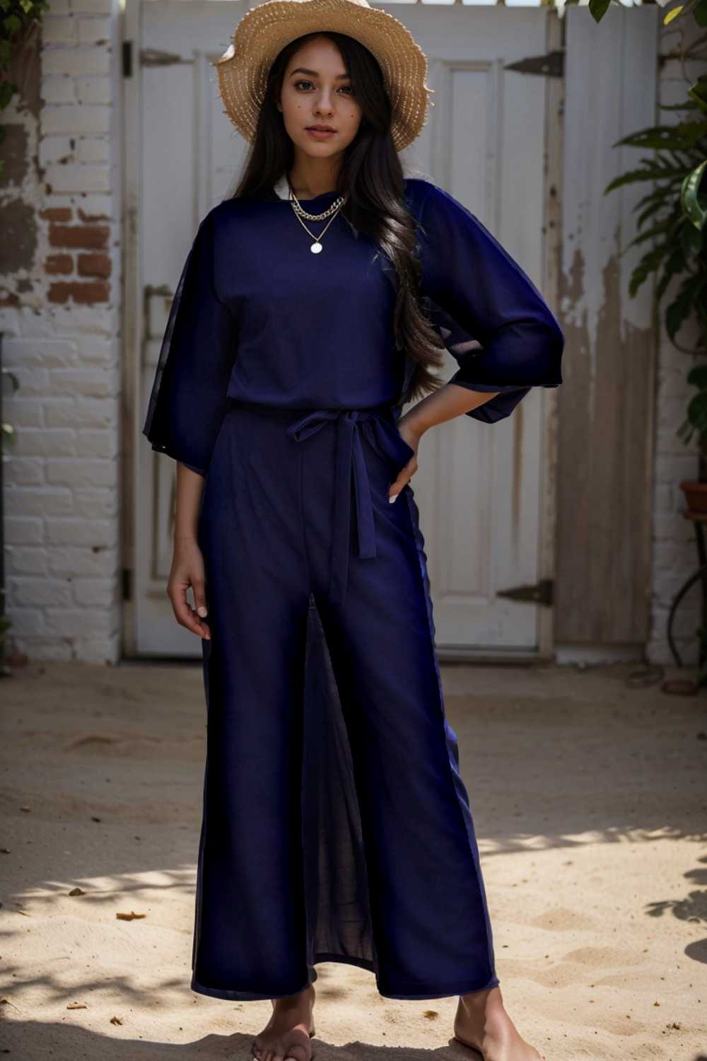 solid color one shoulder short sleeve jumpsuit 109729