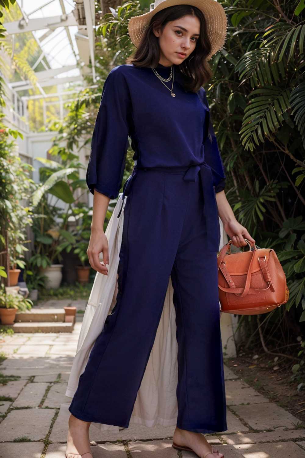 solid color one shoulder short sleeve jumpsuit 109727