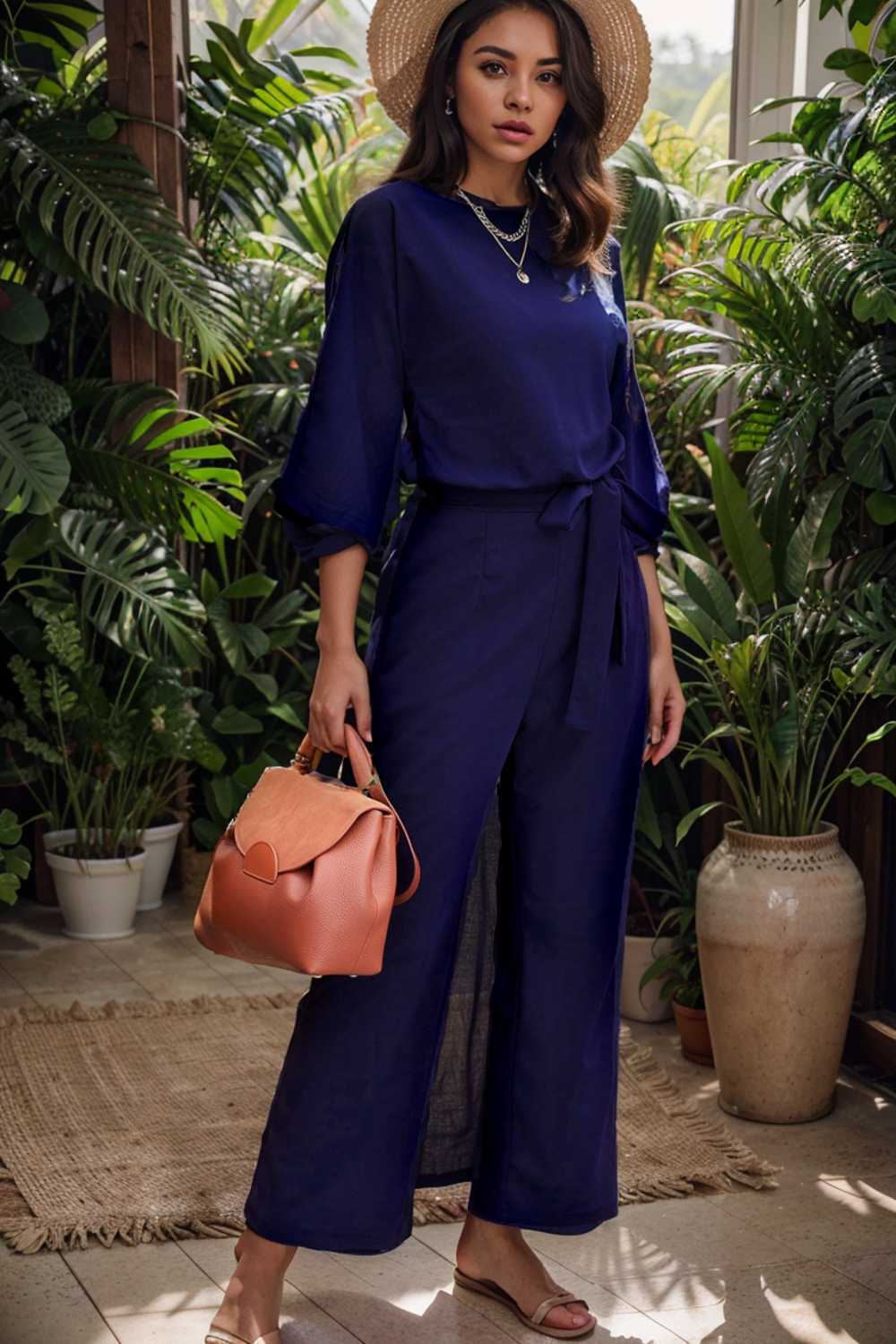 solid color one shoulder short sleeve jumpsuit 109102