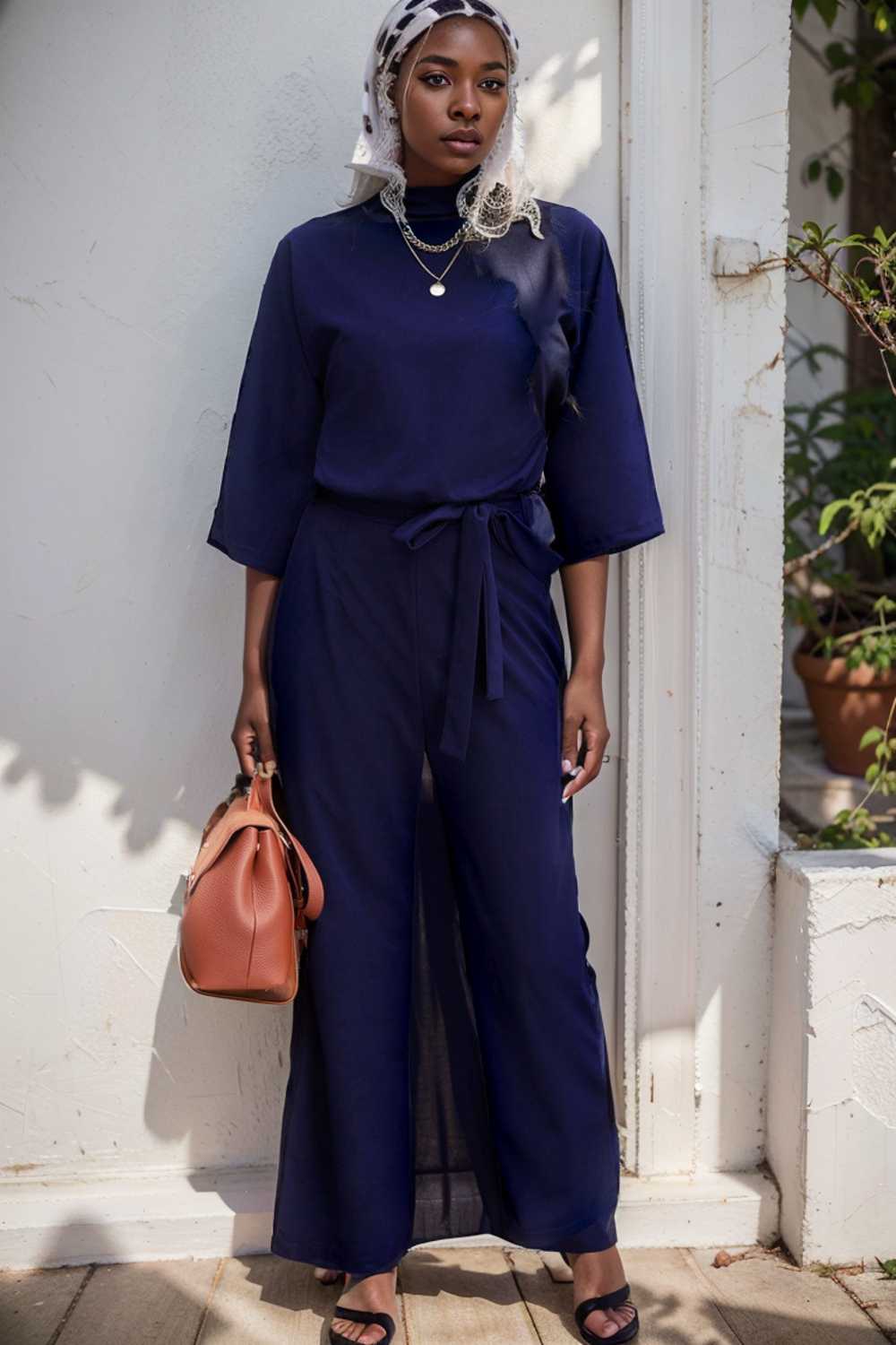 solid color one shoulder short sleeve jumpsuit 110154
