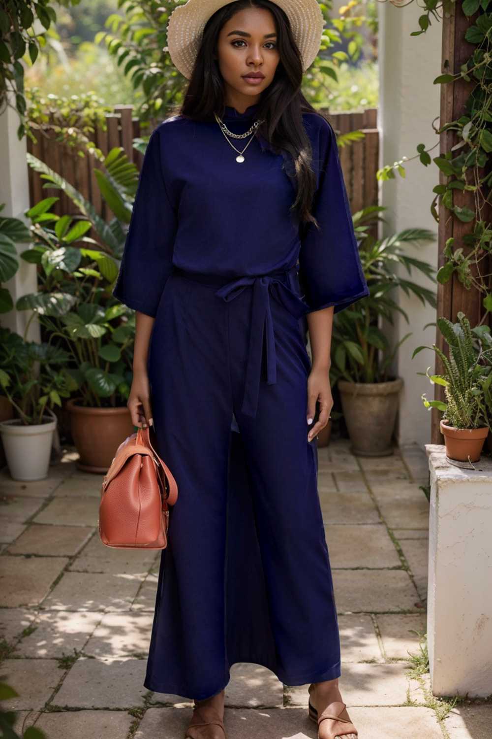 solid color one shoulder short sleeve jumpsuit 110145