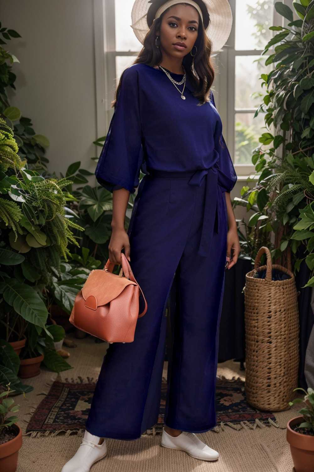 solid color one shoulder short sleeve jumpsuit 110138